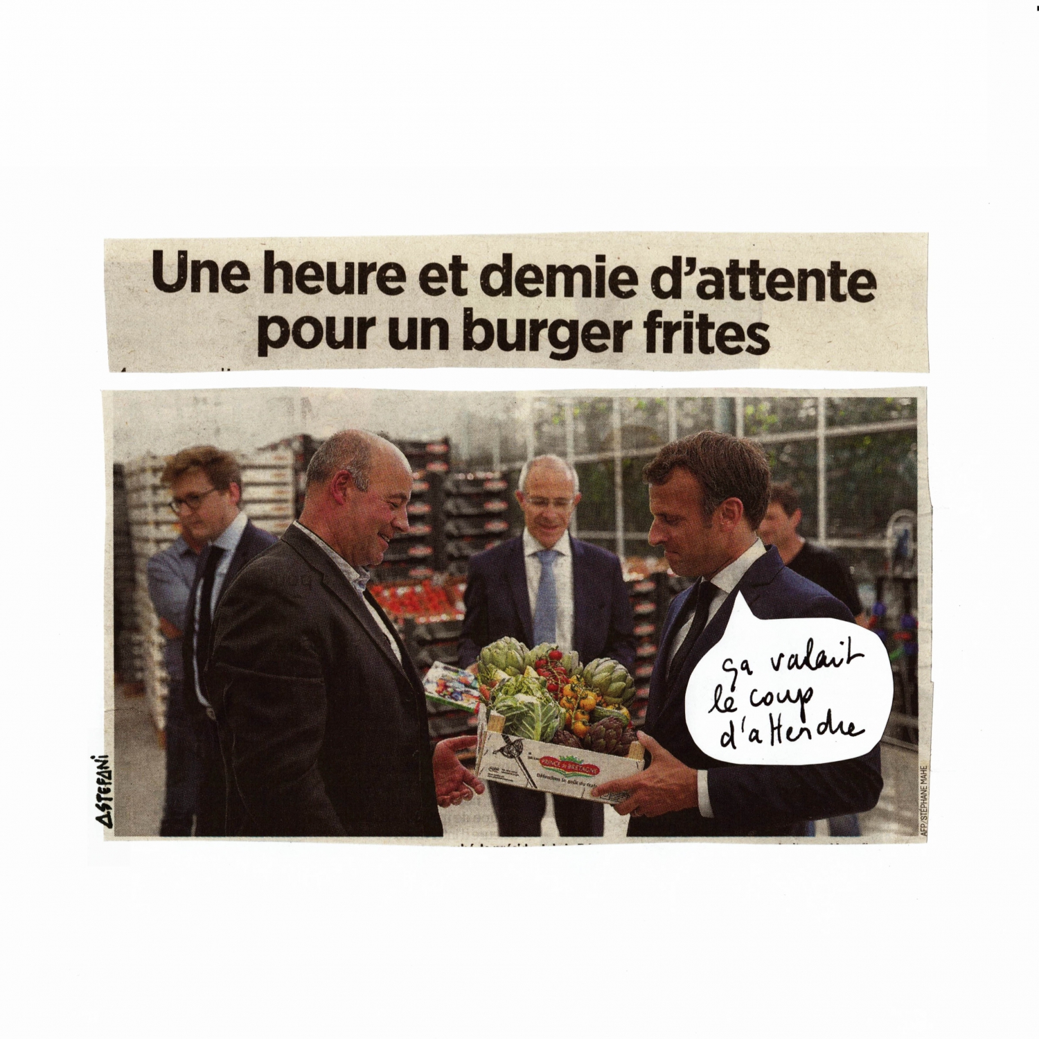 Une heure et demie attente pour un burger frites